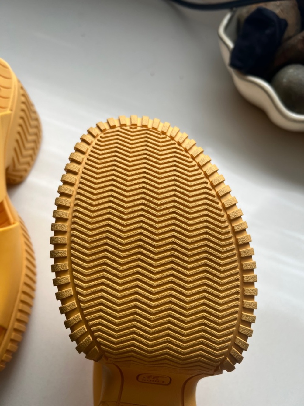 Sorel Yellow Platform Slide Sandals - Picture 4 of 4